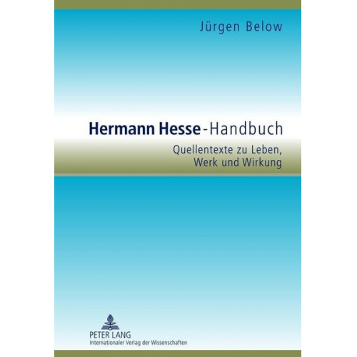 Jürgen Below - Hermann Hesse-Handbuch