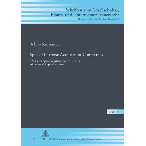 Tobias Strohmeier - Special Purpose Acquisition Companies