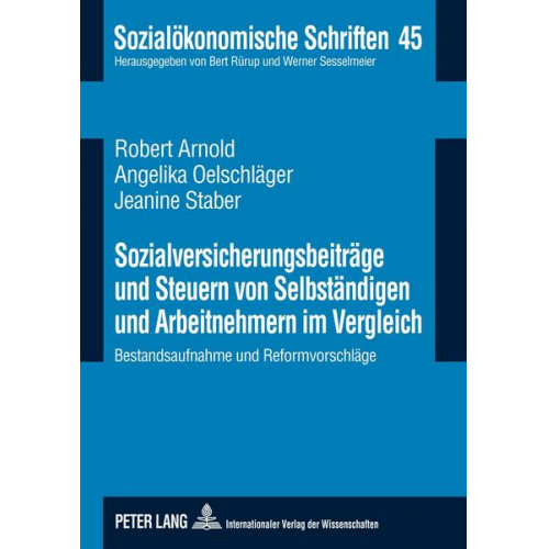 Robert Arnold & Angelika Oelschläger & Jeanine Staber - Sozialversicherungsbeiträge und Steuern von Selbständigen und Arbeitnehmern im Vergleich