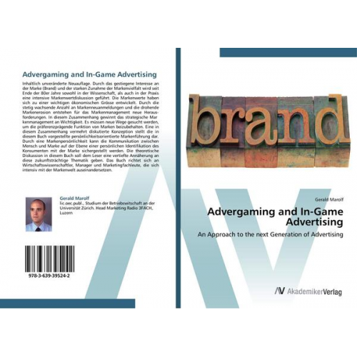 Gerald Marolf - Advergaming and In-Game Advertising