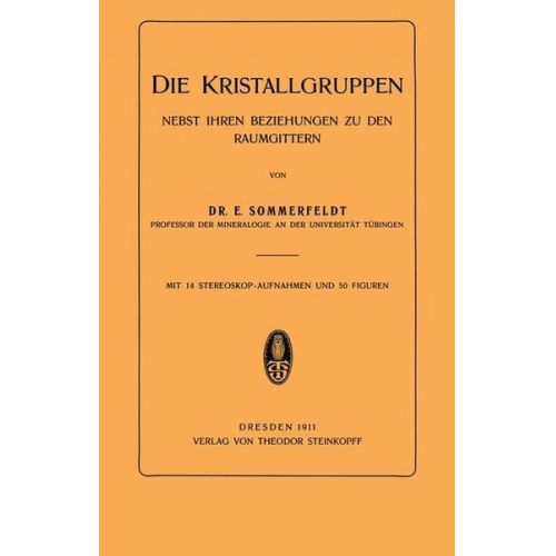 E. Sommerfeldt - Die Kristallgruppen