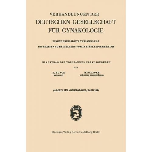 Einunddreissigste Versammlung Abgehalten zu Heidelberg vom 18. bis 22. September 1956