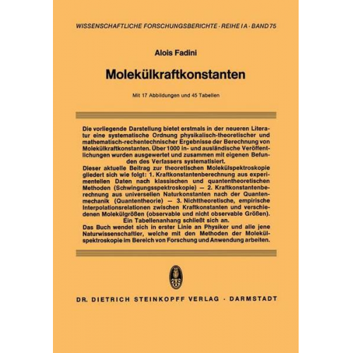 Alois Fadini - Molekülkraftkonstanten