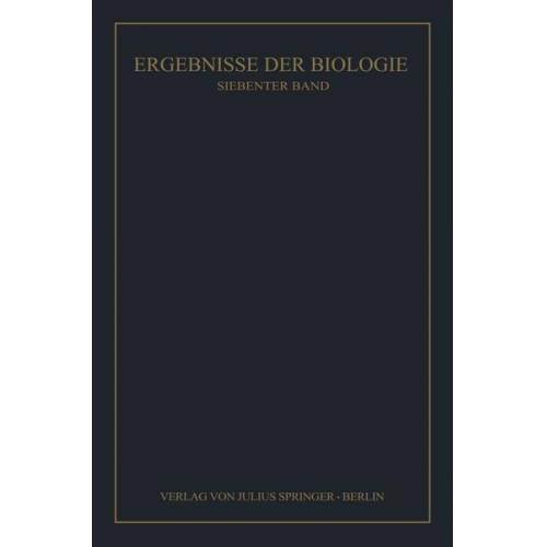 K.v. Frisch & R. Goldschmidt & W. Ruhland & H. Winterstein - Ergebnisse der Biologie