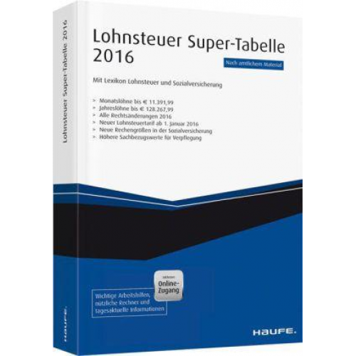 Lohnsteuer Super-Tabelle 2016