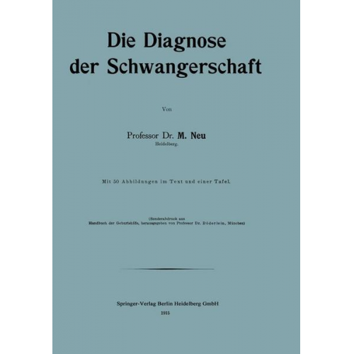 Maximilian Neu - Die Diagnose der Schwangerschaft