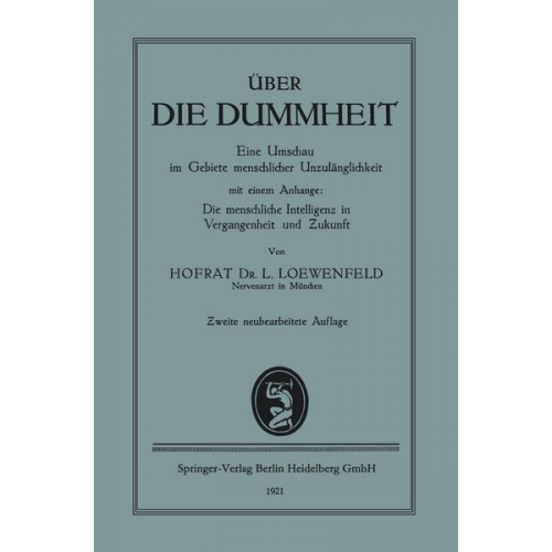 Leopold Loewenfeld - Über die Dummheit