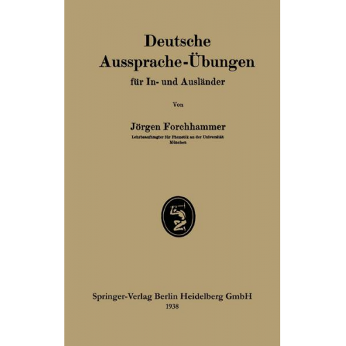 Jørgen Forchhammer - Deutsche Aussprache-Übungen für In- und Ausländer