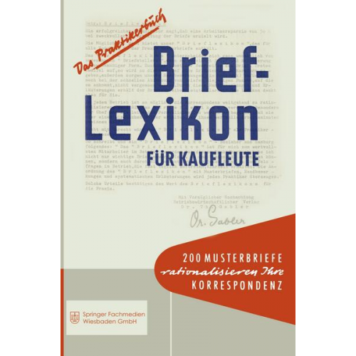 Schrifleitung des Wirtschafts-Magazins - Brief-Lexikon für Kaufleute