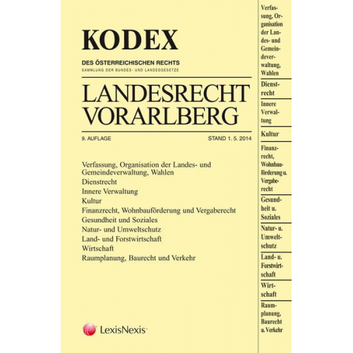 Kodex Landesrecht Vorarlberg 2014/15