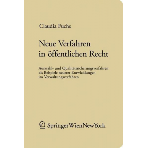 Claudia Fuchs - Neue Verfahren im öffentlichen Recht