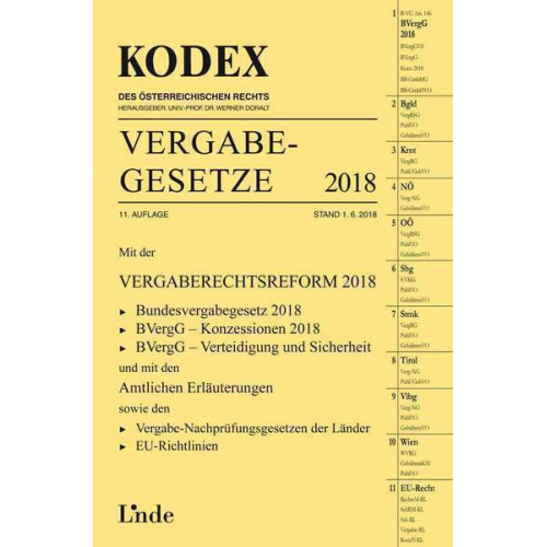 Georg Konetzky - KODEX Vergabegesetze 2018