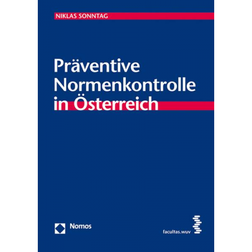 Niklas Sonntag - Präventive Normenkontrolle in Österreich