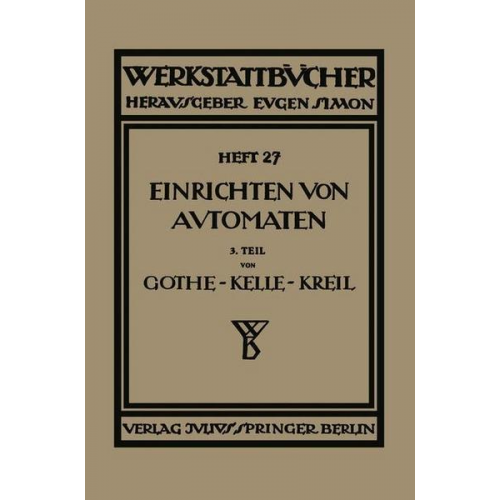 E. Gothe & Ph. Kelle & A. Kreil - Das Einrichten von Automaten