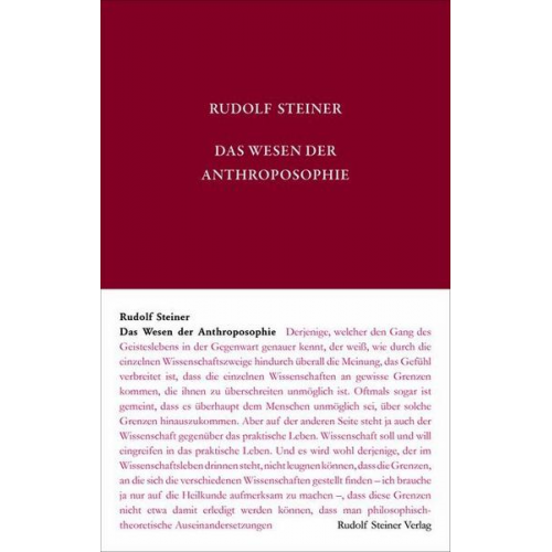 Rudolf Steiner - Das Wesen der Anthroposophie