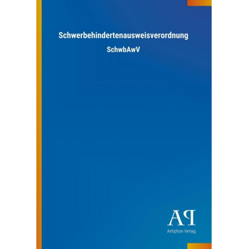 Antiphon Verlag - Schwerbehindertenausweisverordnung