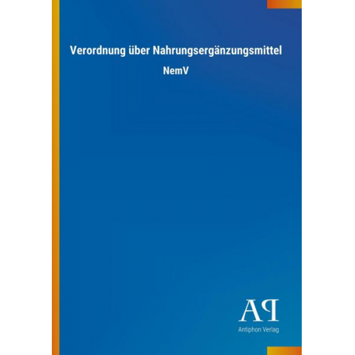 Antiphon Verlag - Verordnung über Nahrungsergänzungsmittel