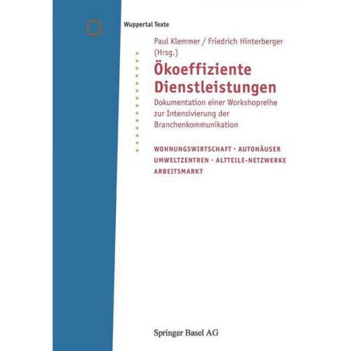 Ökoeffiziente Dienstleistungen