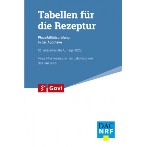 Tabellen für die Rezeptur