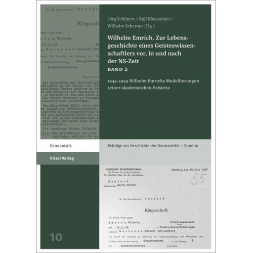 Wilhelm Emrich. Zur Lebensgeschichte eines Geisteswissenschaftlers vor, in und nach der NS-Zeit