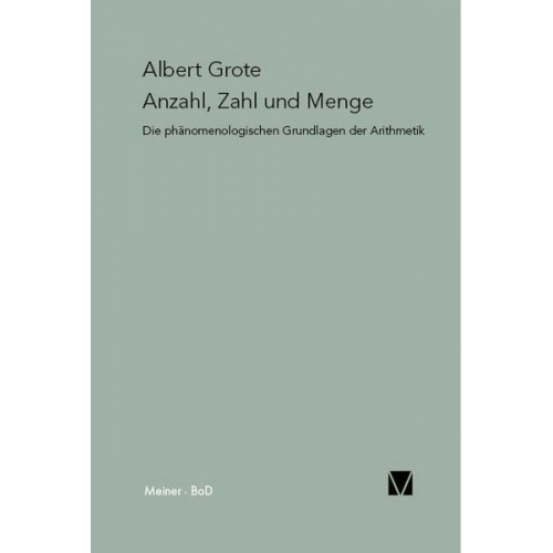 Albert Grote - Anzahl, Zahl und Menge