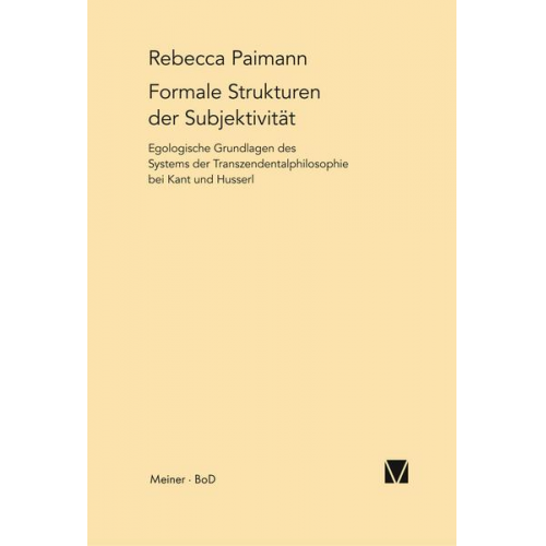 Rebecca Paimann - Formale Strukturen der Subjektivität