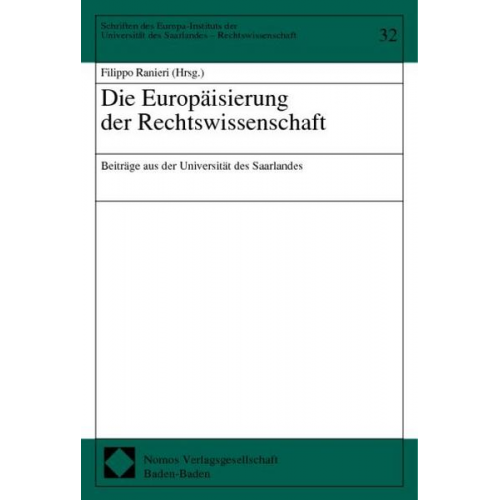 Filippo Ranieri - Die Europäisierung der Rechtswissenschaft