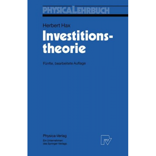 Herbert Hax - Investitionstheorie