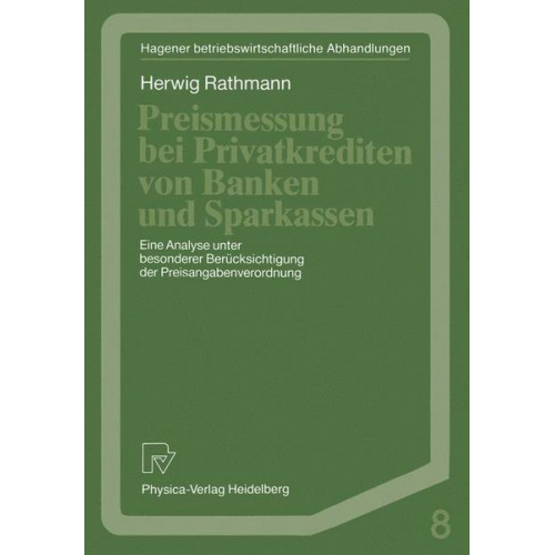 Herwig Rathmann - Preismessung bei Privatkrediten von Banken und Sparkassen