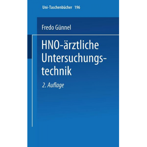 F. Günnel - HNO-ärztliche Untersuchungstechnik