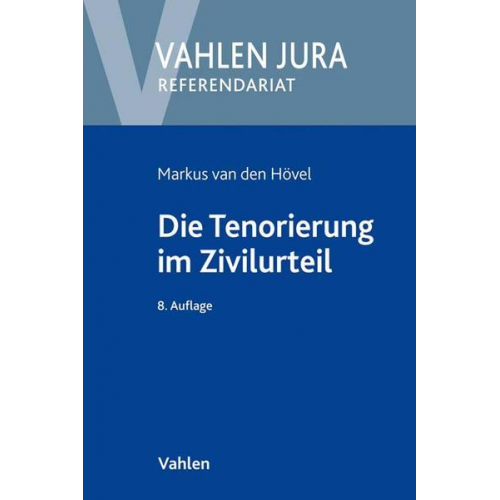 Markus van den Hövel & Egon Schneider - Die Tenorierung im Zivilurteil