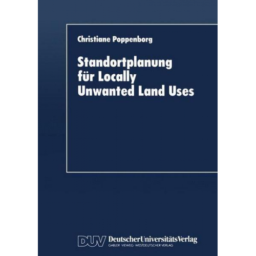 Christiane Poppenborg - Standortplanung für Locally Unwanted Land Uses