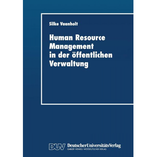 Silke Vaanholt - Human Resource Management in der öffentlichen Verwaltung