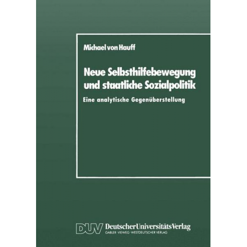 Michael Hauff - Neue Selbsthilfebewegung und staatliche Sozialpolitik