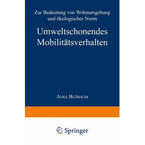 Anke Blöbaum - Umweltschonendes Mobilitätsverhalten