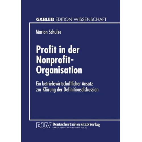 Marion Schulze - Profit in der Nonprofit-Organisation