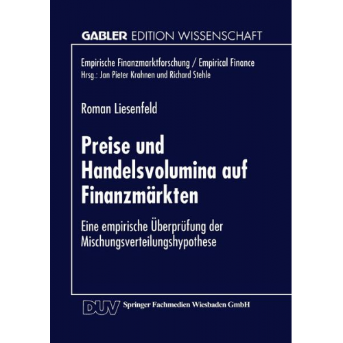 Roman Liesenfeld - Preise und Handelsvolumina auf Finanzmärkten