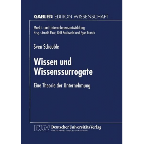 Sven Scheuble - Wissen und Wissenssurrogate