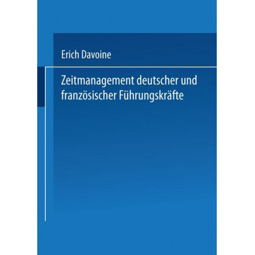 Eric Davoine - Zeitmanagement deutscher und französischer Führungskräfte