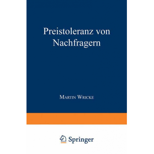 Martin Wricke - Preistoleranz von Nachfragern