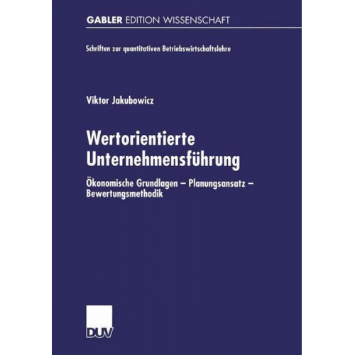 Viktor Jakubowicz - Wertorientierte Unternehmensführung