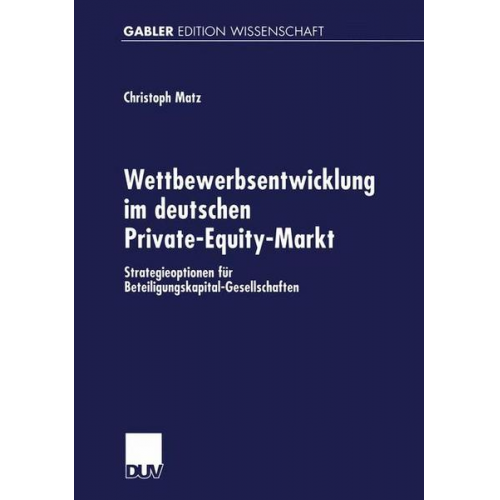 Christoph Matz - Wettbewerbsentwicklung im deutschen Private-Equity-Markt