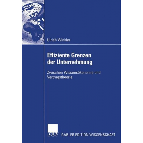 Ulrich Winkler - Effiziente Grenzen der Unternehmung