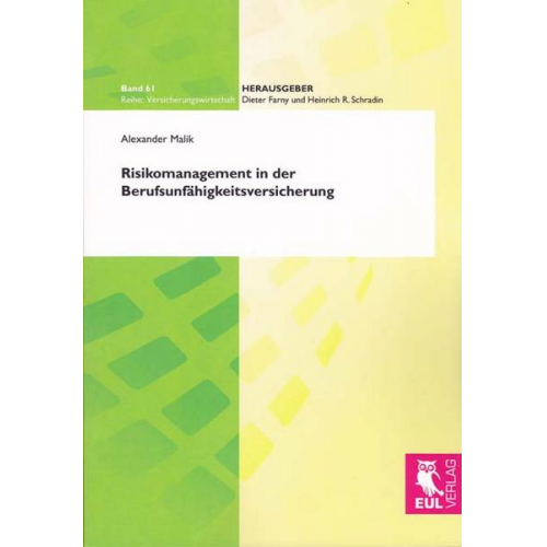 Alexander Malik - Risikomanagement in der Berufsunfähigkeitsversicherung