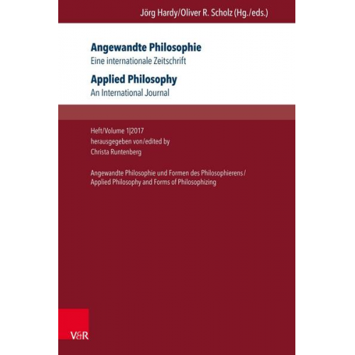 Angewandte Philosophie. Eine internationale Zeitschrift / Applied Philosophy. An International Journal