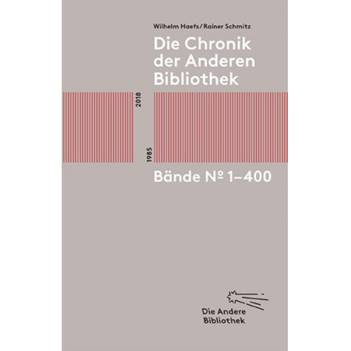 Rainer Schmitz & Wilhelm Haefs - Die Chronik der Anderen Bibliothek