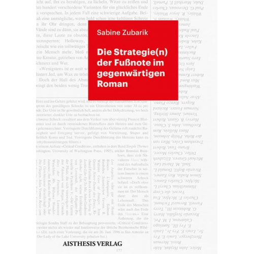 Sabine Zubarik - Die Strategie(n) der Fußnote im gegenwärtigen Roman