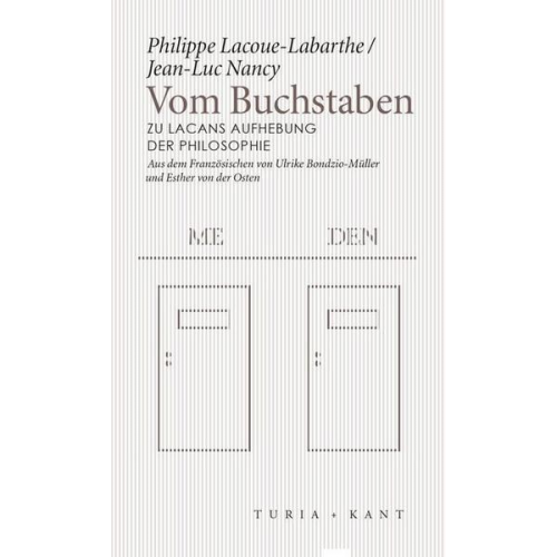 Jean-Luc Nancy & Philippe Lacoue-Labarthe - Vom Buchstaben