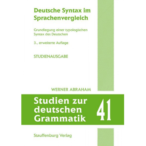 Werner Abraham - Deutsche Syntax im Sprachenvergleich