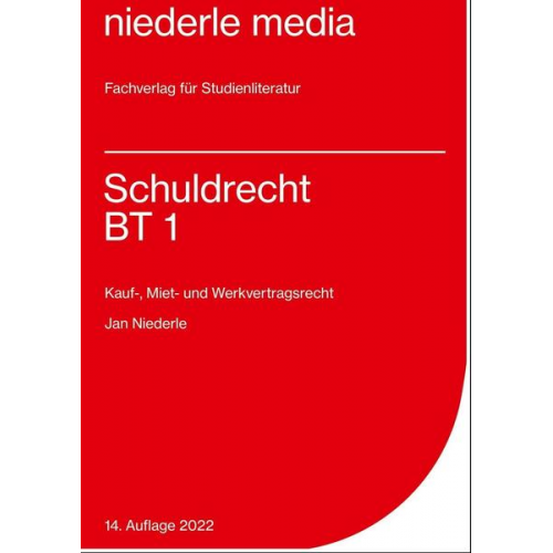 Jan Niederle - Schuldrecht BT 1 - 2022